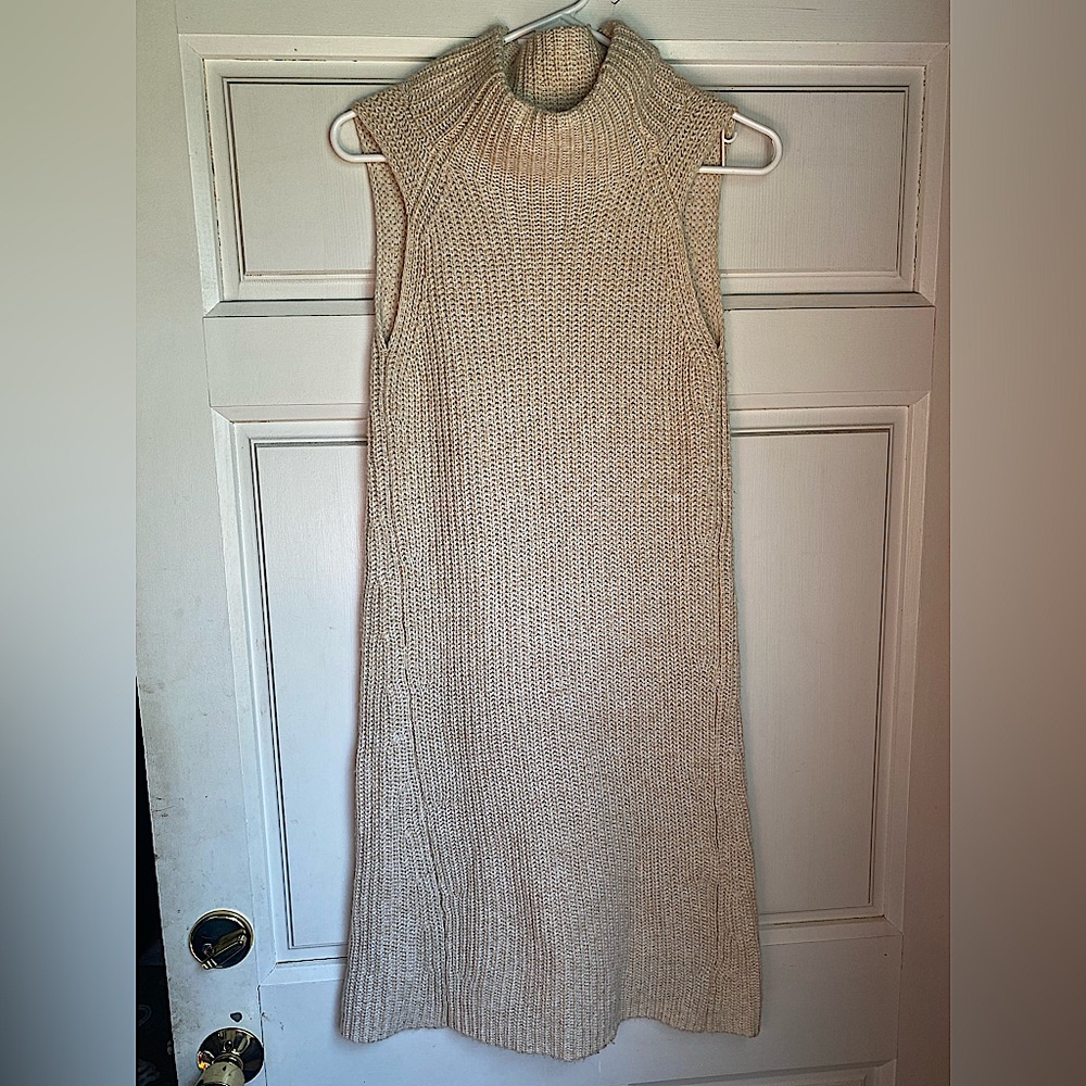 Tan sweater dress